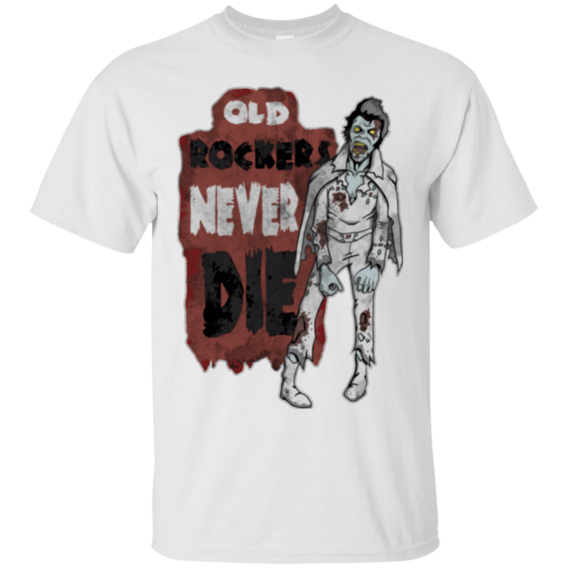 T-Shirts White / Small Old Rockers Never Die T-Shirt