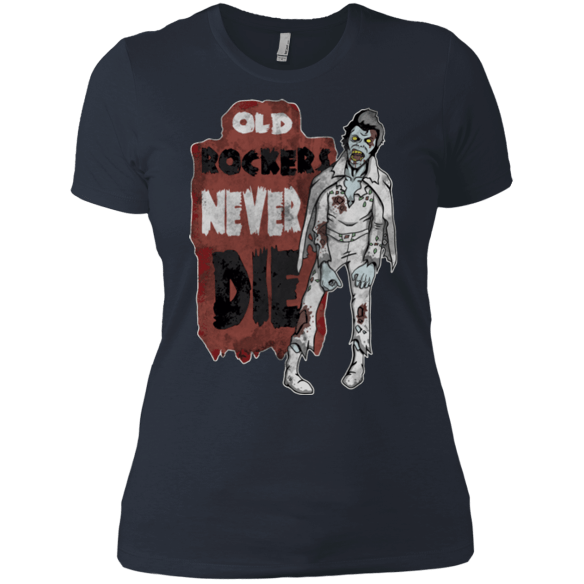 T-Shirts Indigo / X-Small Old Rockers Never Die Women's Premium T-Shirt