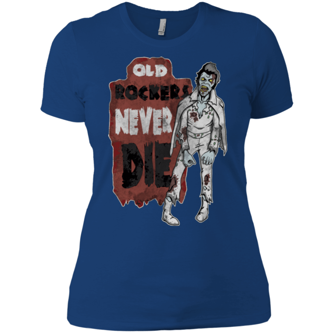 T-Shirts Royal / X-Small Old Rockers Never Die Women's Premium T-Shirt