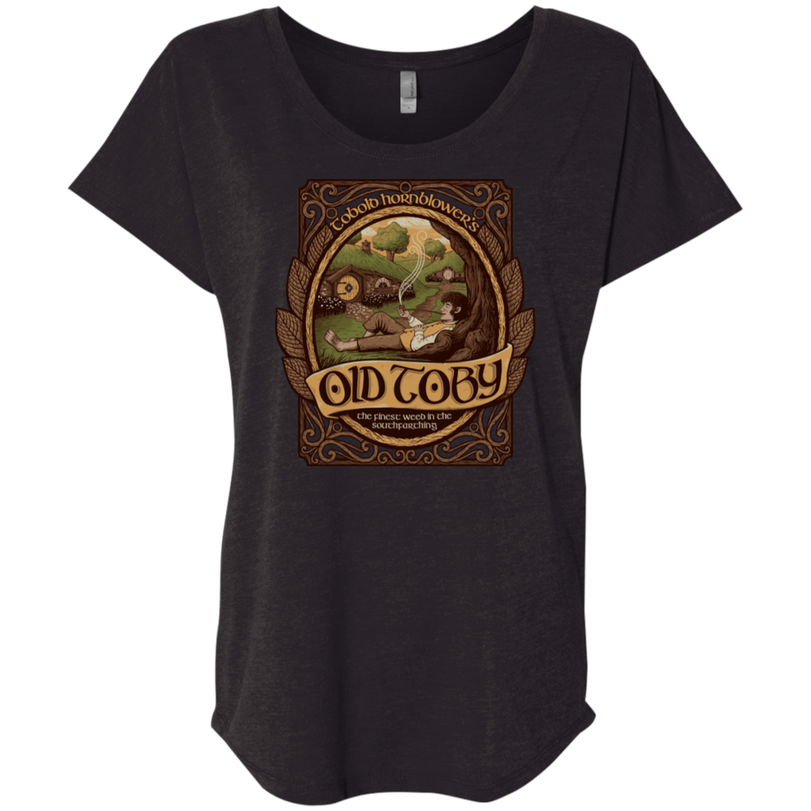 T-Shirts Vintage Black / X-Small Old Toby Triblend Dolman Sleeve