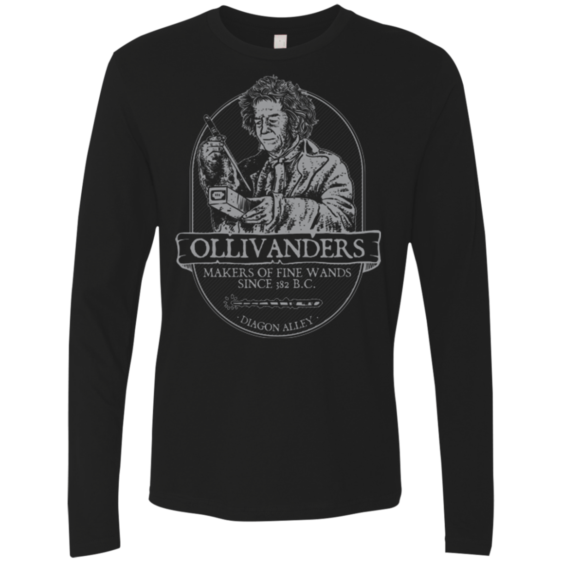 T-Shirts Black / Small Ollivanders Fine Wands Men's Premium Long Sleeve