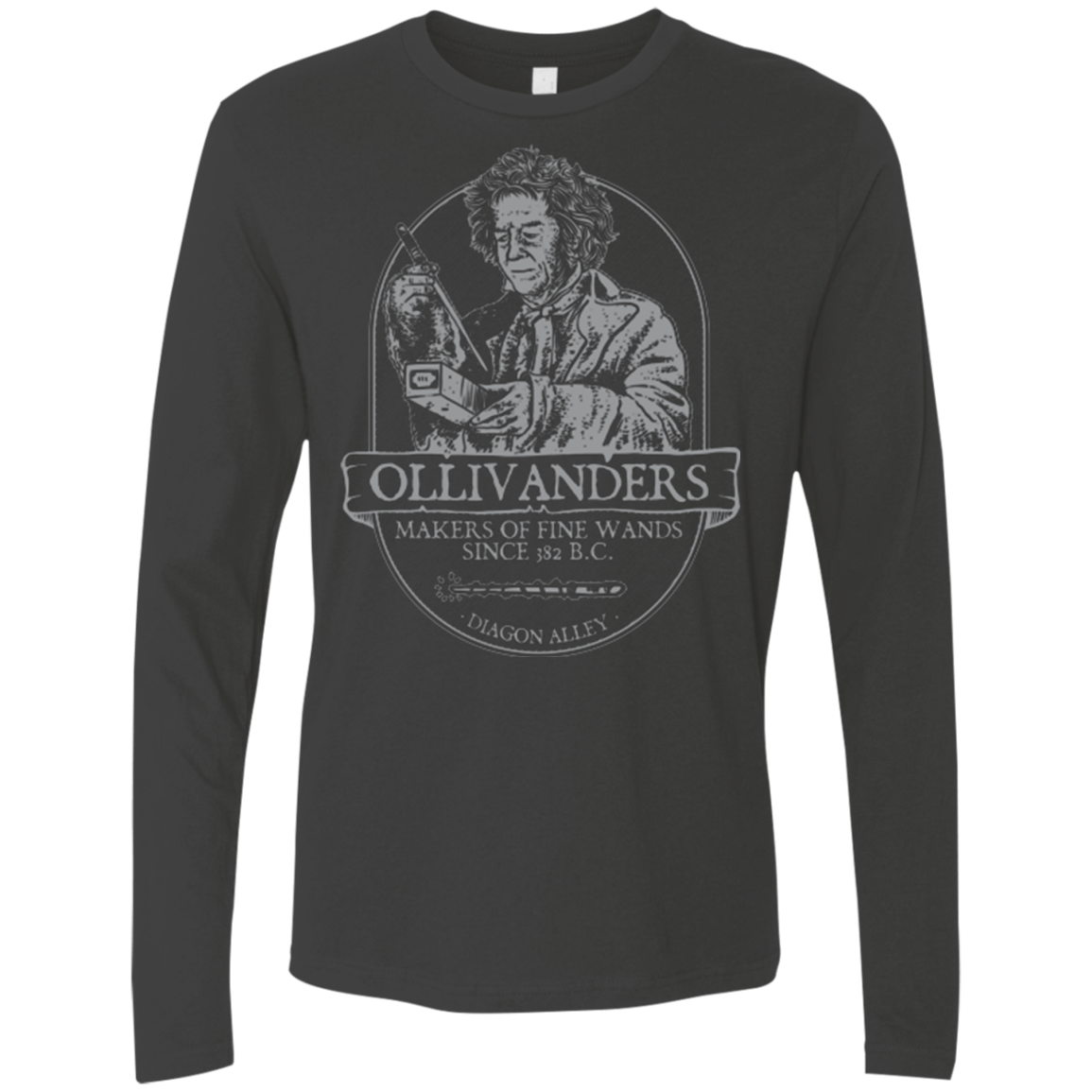 T-Shirts Heavy Metal / Small Ollivanders Fine Wands Men's Premium Long Sleeve