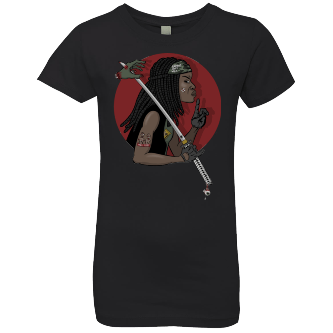 T-Shirts Black / YXS On A Michonne Girls Premium T-Shirt