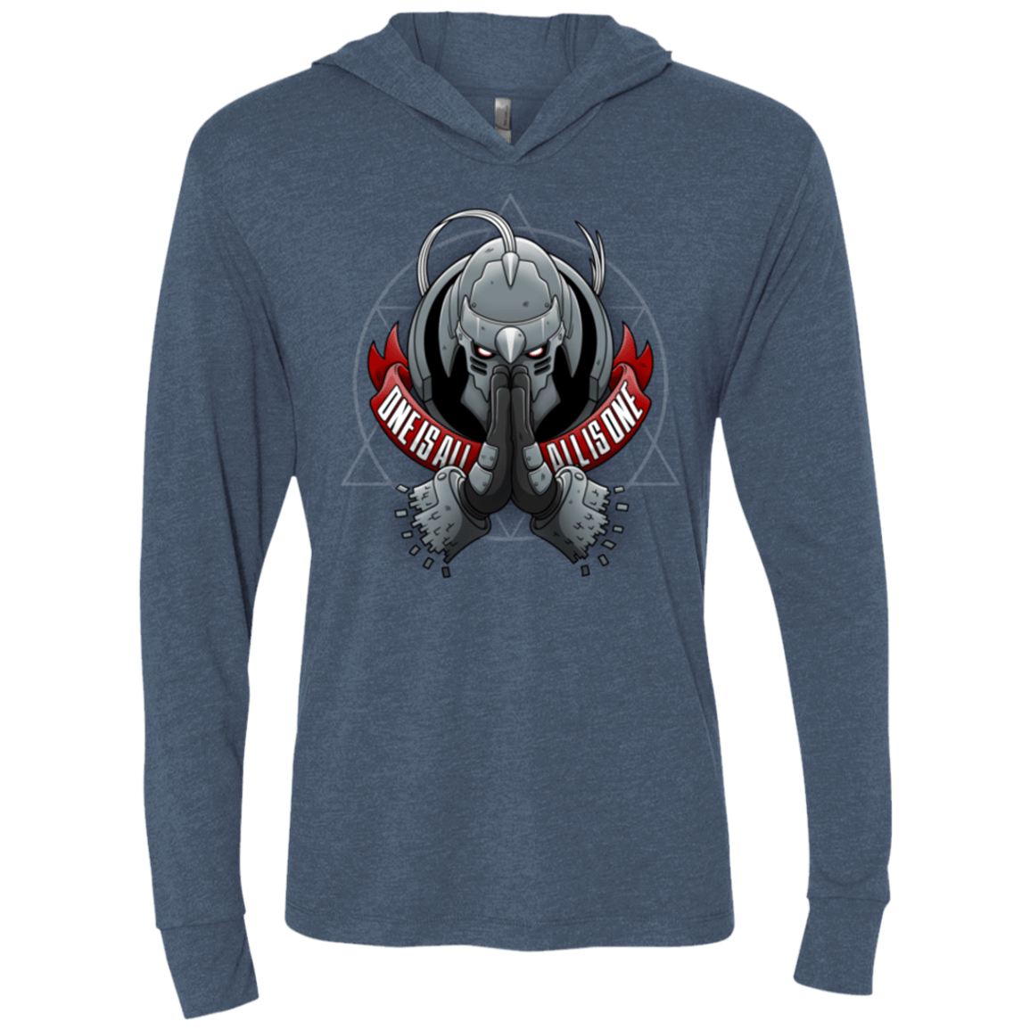 T-Shirts Indigo / X-Small ONE IS ALL ALL IS ONE Triblend Long Sleeve Hoodie Tee