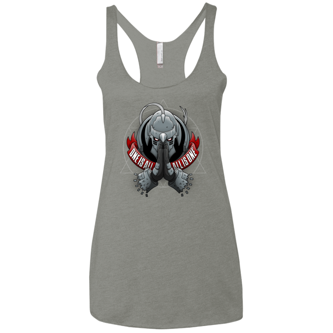 T-Shirts Venetian Grey / X-Small ONE IS ALL ALL IS ONE Women's Triblend Racerback Tank