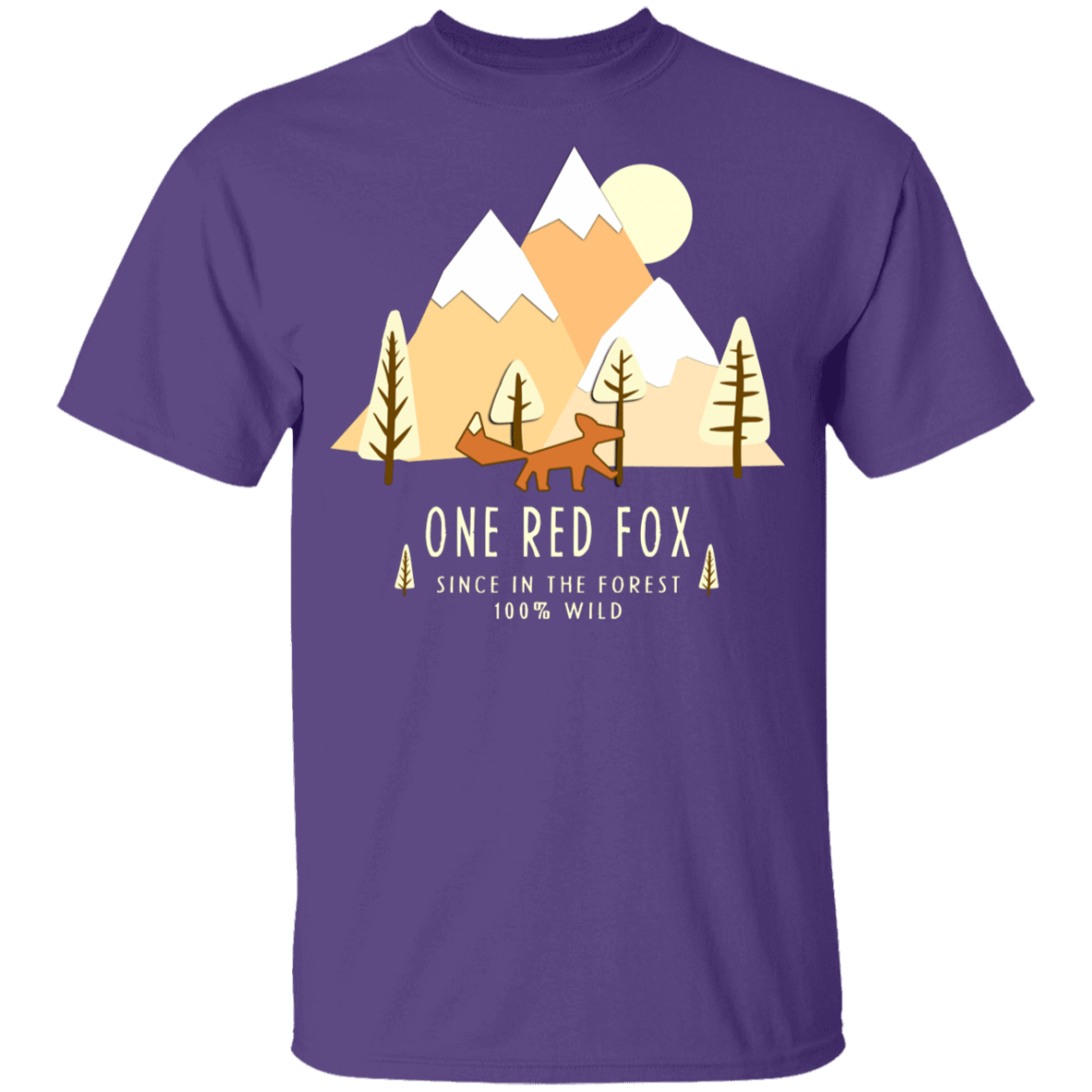 T-Shirts Purple / YXS One Red Fox In The Forest Youth T-Shirt