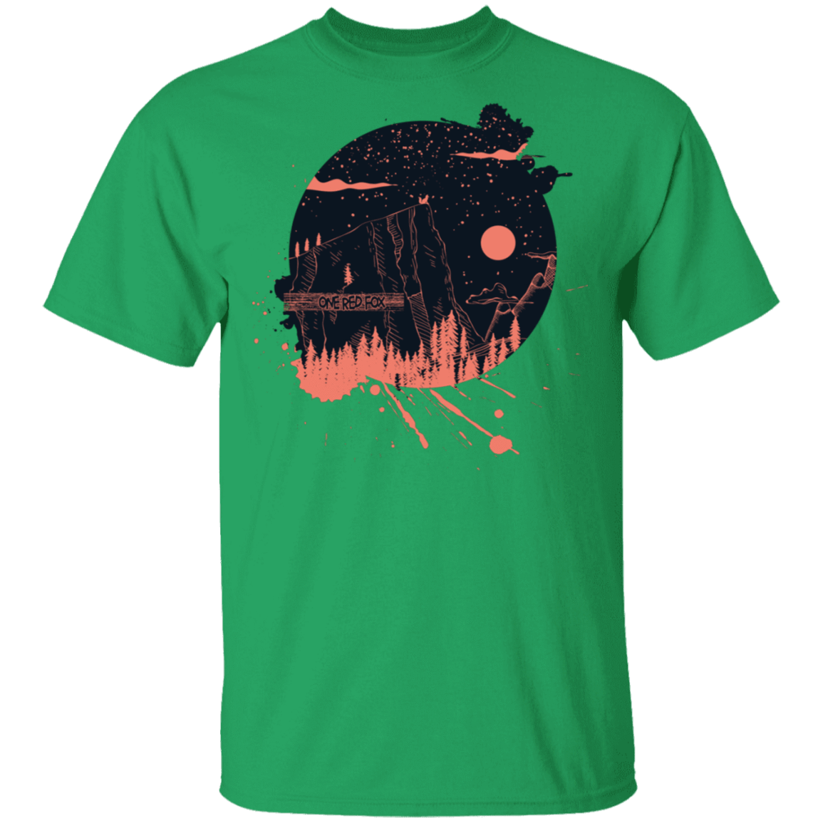 T-Shirts Irish Green / S One Red Fox T-Shirt