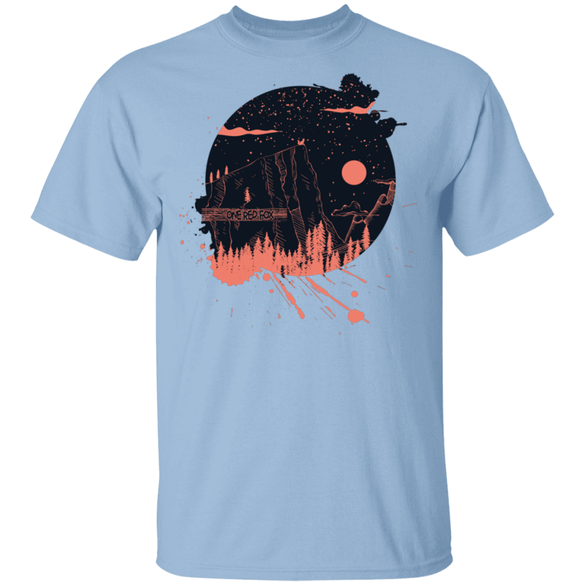 T-Shirts Light Blue / S One Red Fox T-Shirt