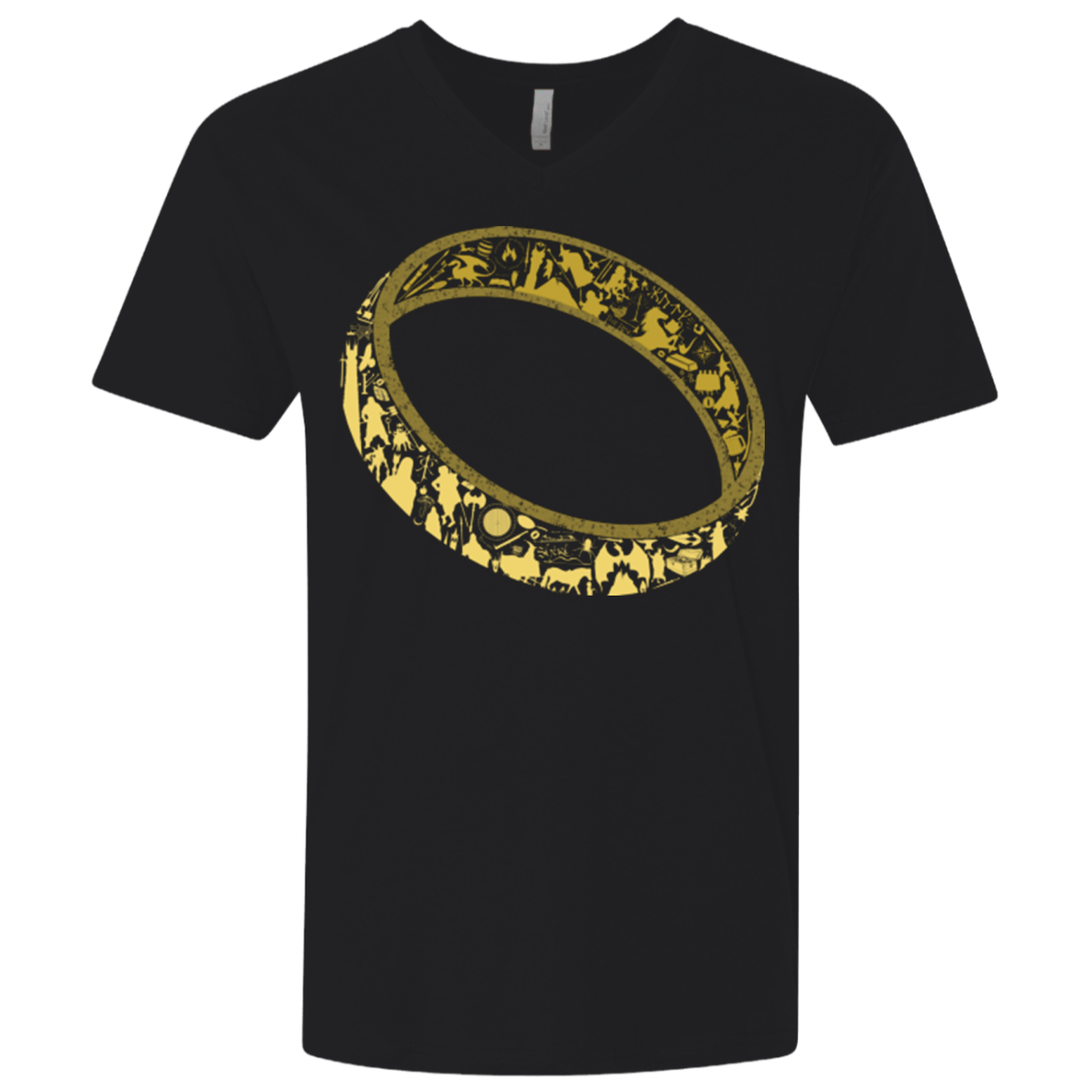 T-Shirts Black / X-Small One Ring Men's Premium V-Neck
