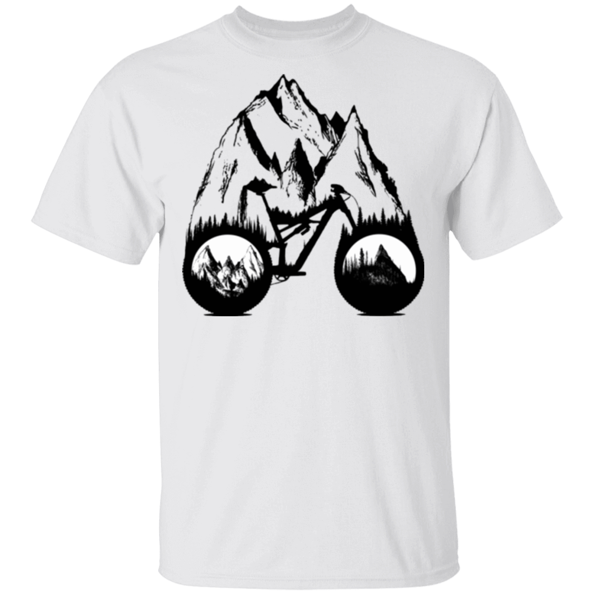 T-Shirts White / S One With Nature Mountain Bike T-Shirt