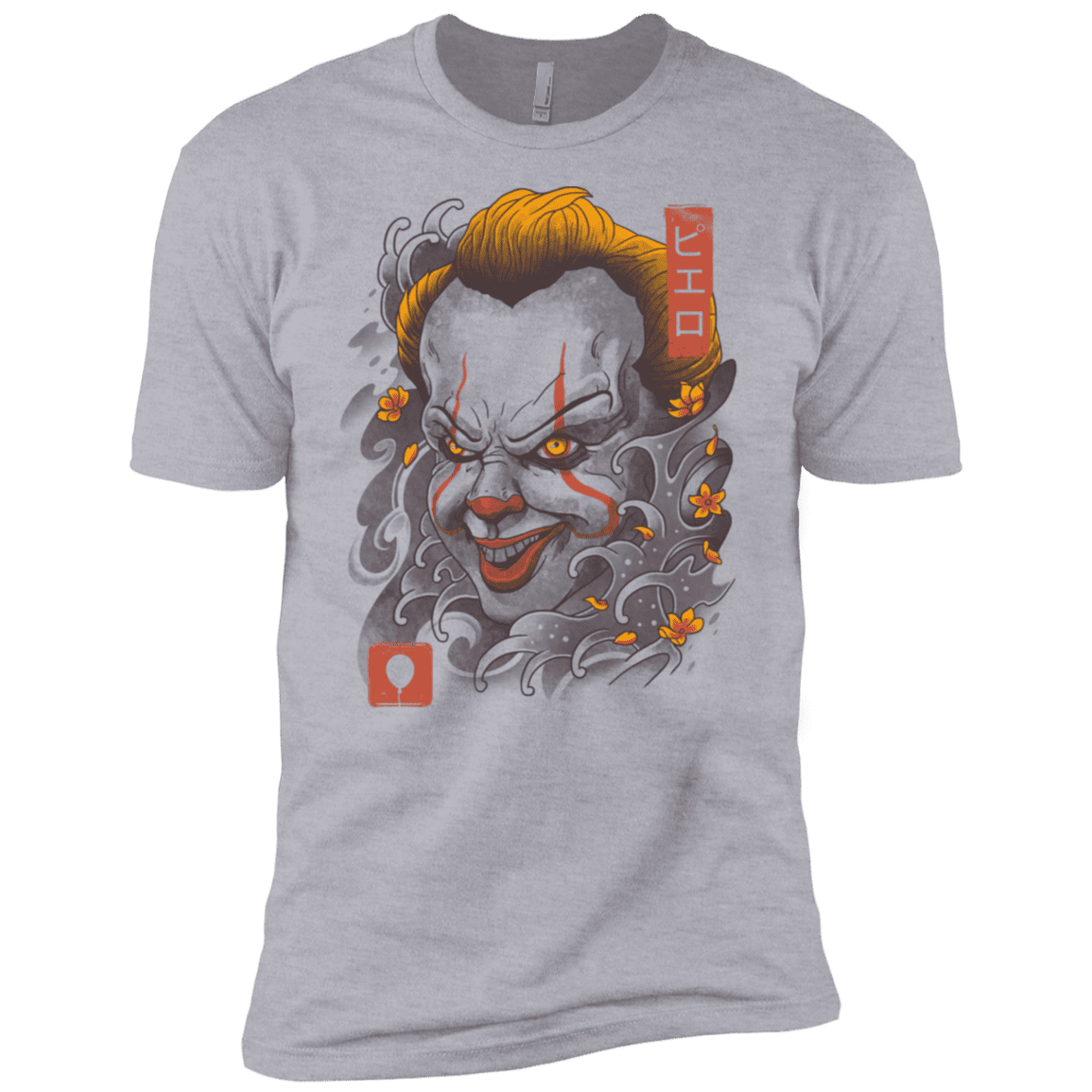 T-Shirts Heather Grey / X-Small Oni Clown Mask Men's Premium T-Shirt