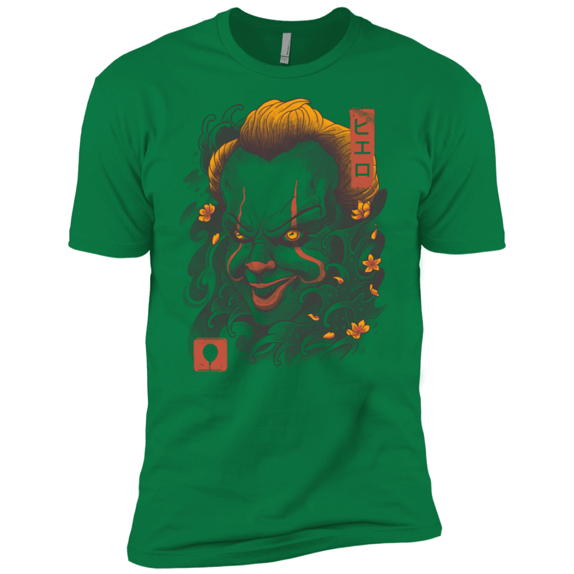 T-Shirts Kelly Green / X-Small Oni Clown Mask Men's Premium T-Shirt