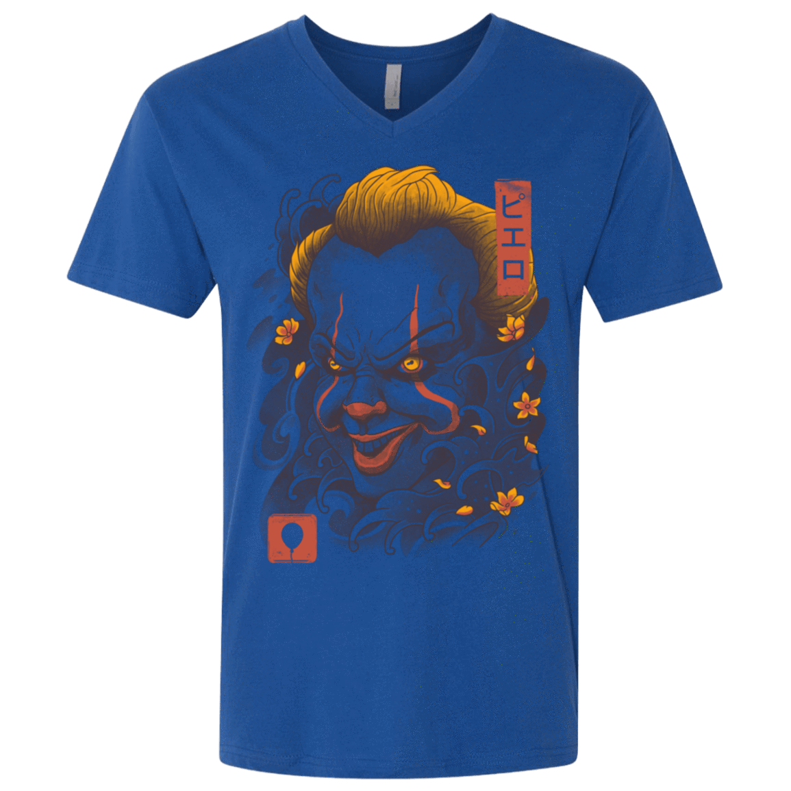 T-Shirts Royal / X-Small Oni Clown Mask Men's Premium V-Neck