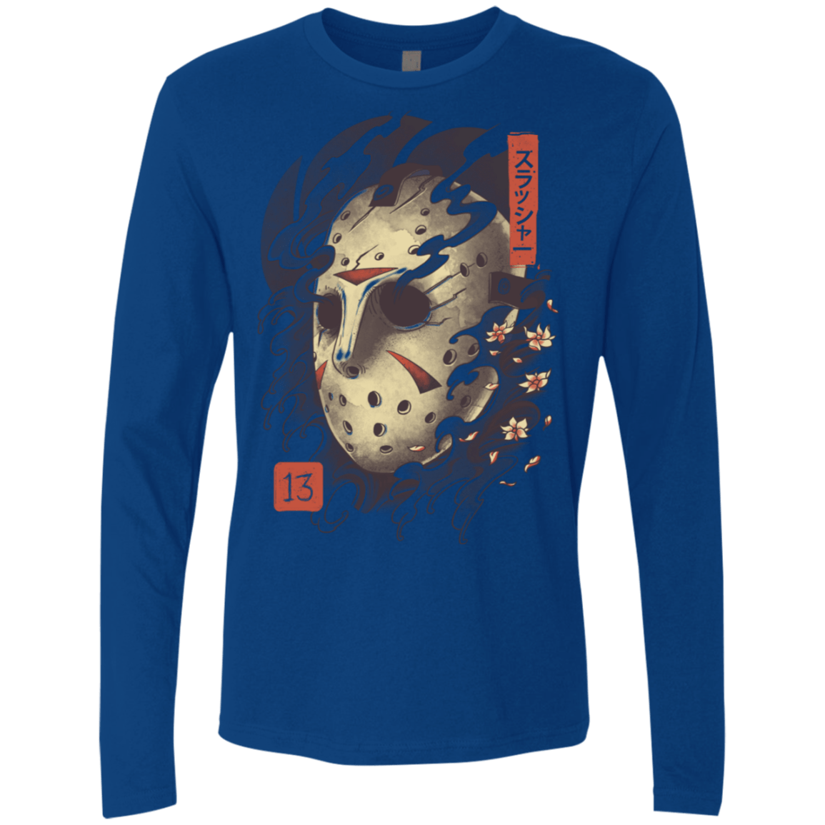 T-Shirts Royal / S Oni Jason Mask Men's Premium Long Sleeve