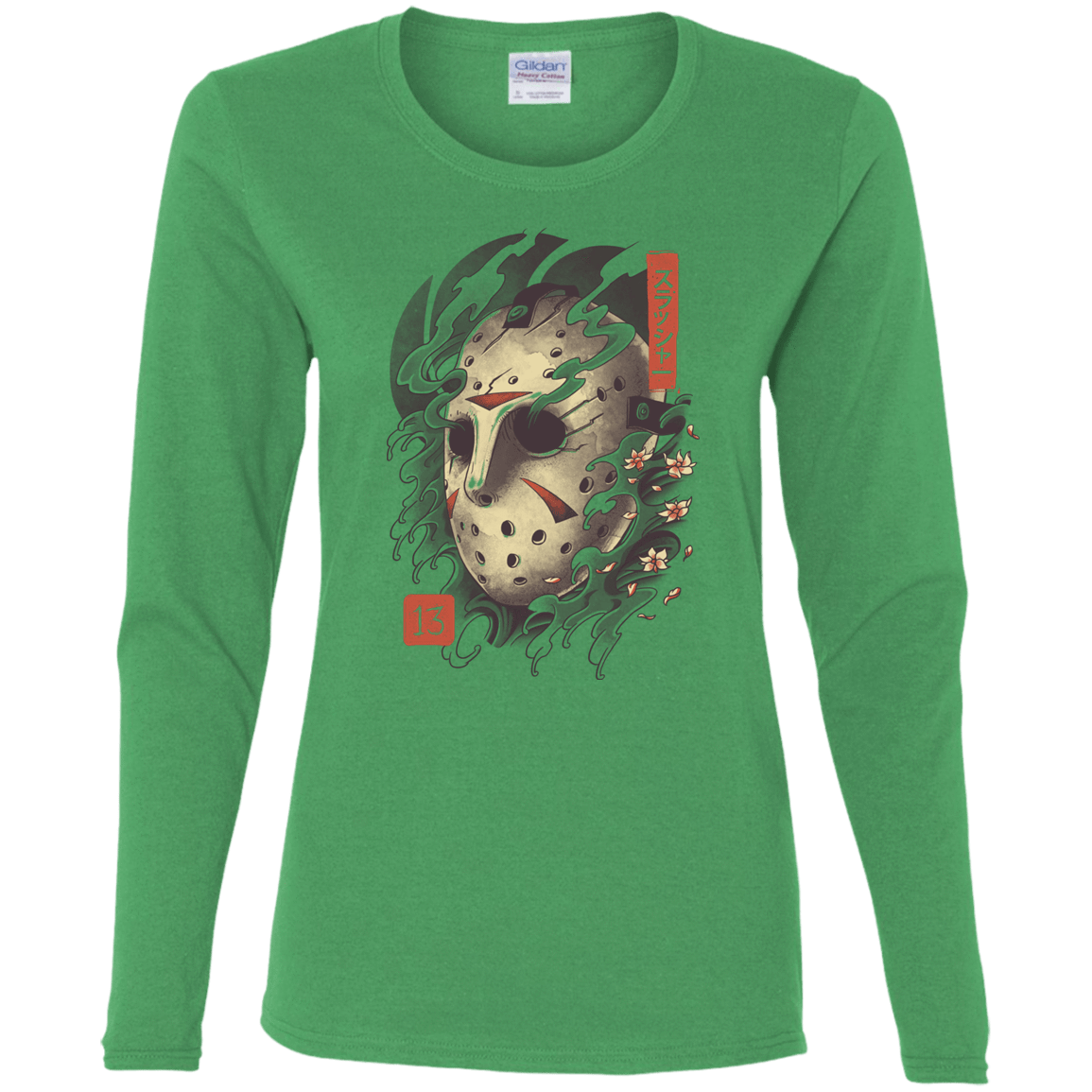 T-Shirts Irish Green / S Oni Jason Mask Women's Long Sleeve T-Shirt