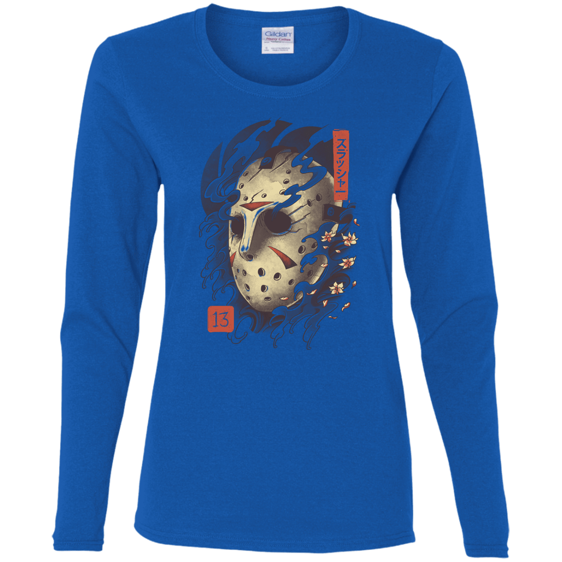 T-Shirts Royal / S Oni Jason Mask Women's Long Sleeve T-Shirt
