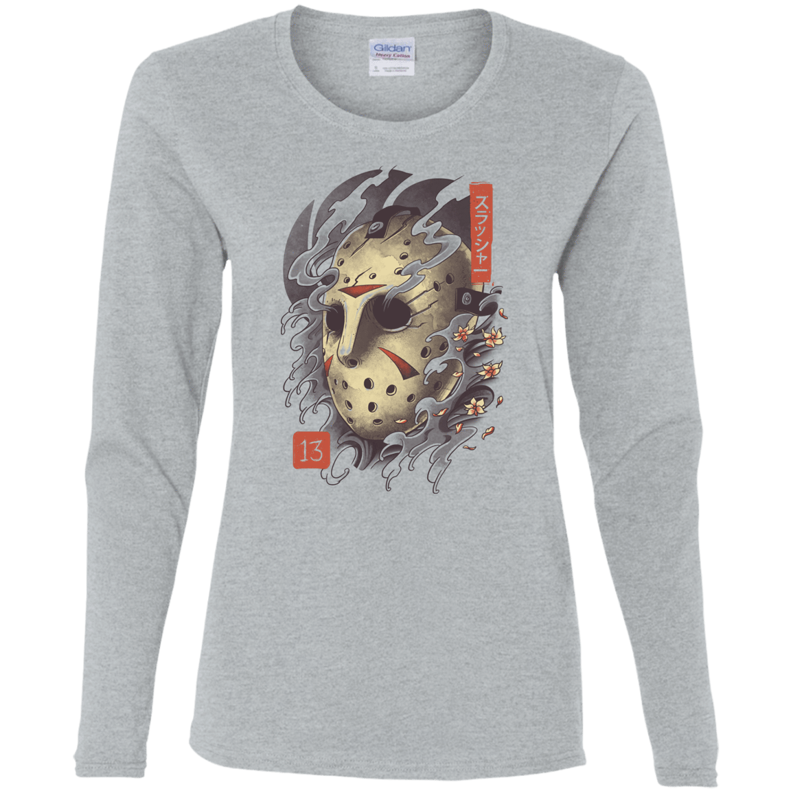 T-Shirts Sport Grey / S Oni Jason Mask Women's Long Sleeve T-Shirt