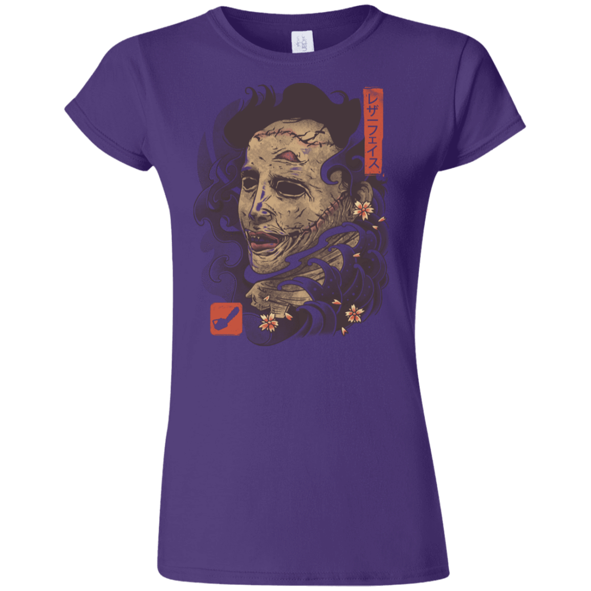 T-Shirts Purple / S Oni Leather Mask Junior Slimmer-Fit T-Shirt