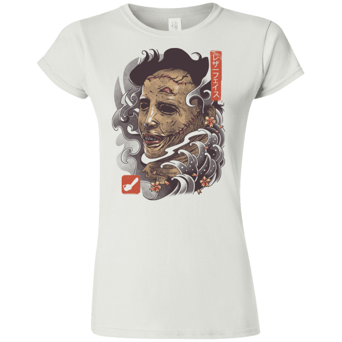 T-Shirts White / S Oni Leather Mask Junior Slimmer-Fit T-Shirt