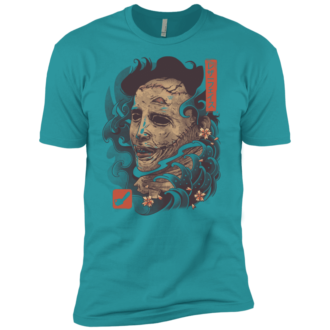 T-Shirts Tahiti Blue / X-Small Oni Leather Mask Men's Premium T-Shirt