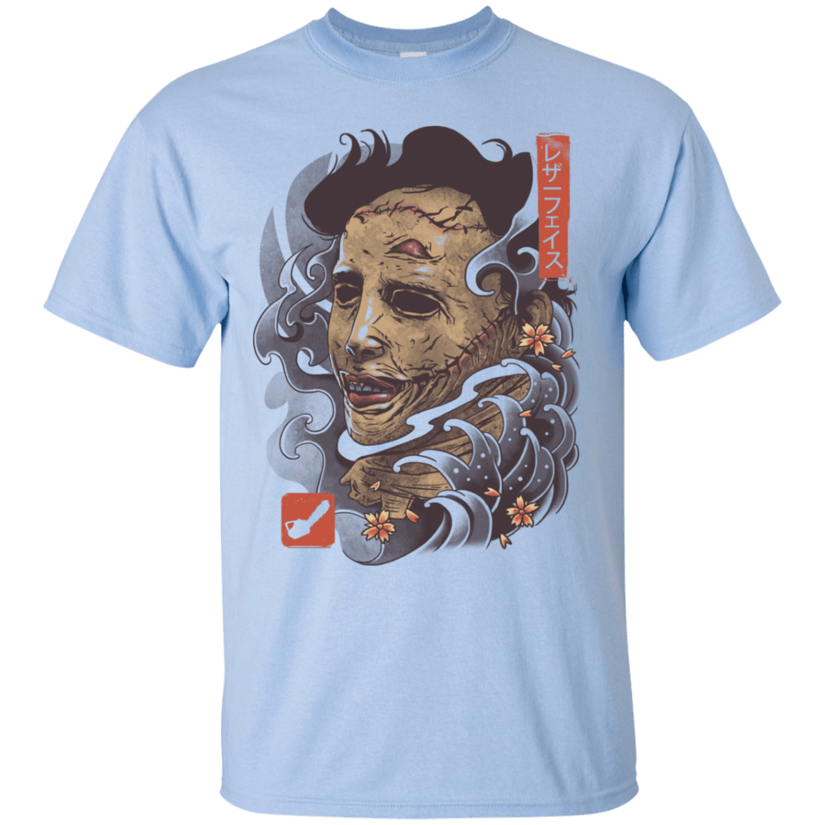 T-Shirts Light Blue / S Oni Leather Mask T-Shirt