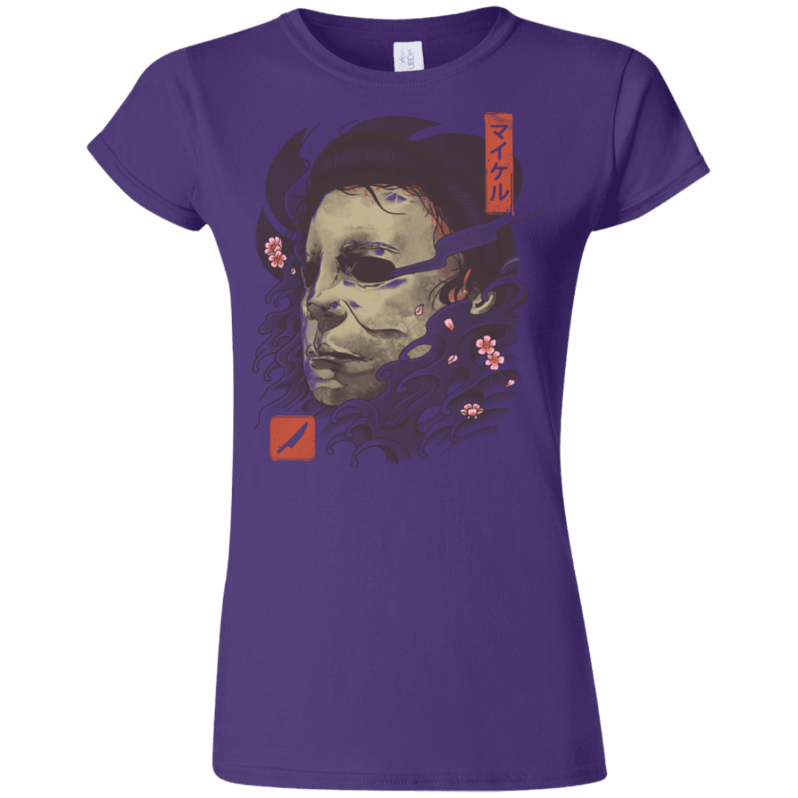 T-Shirts Purple / S Oni Slasher Mask Junior Slimmer-Fit T-Shirt