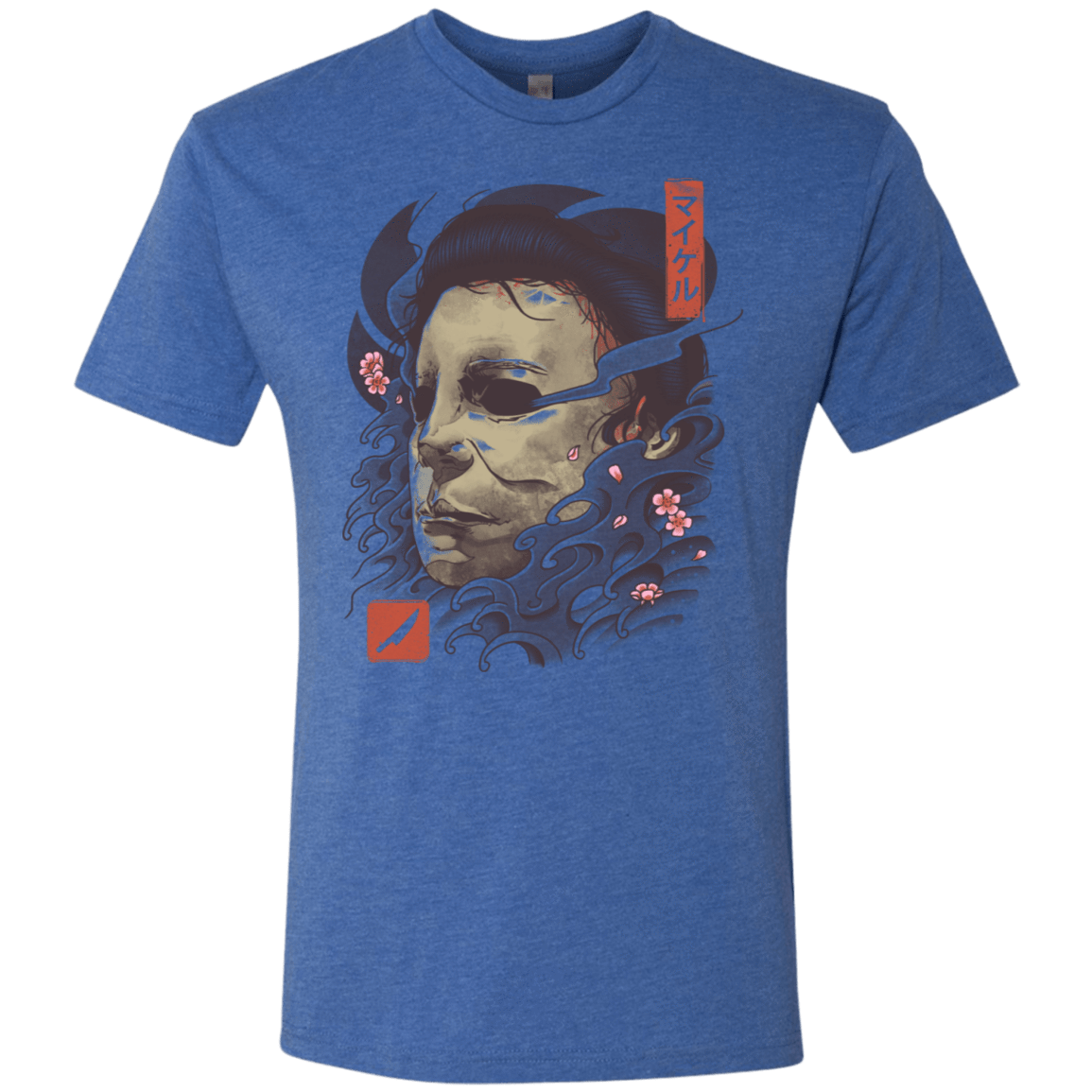 T-Shirts Vintage Royal / S Oni Slasher Mask Men's Triblend T-Shirt