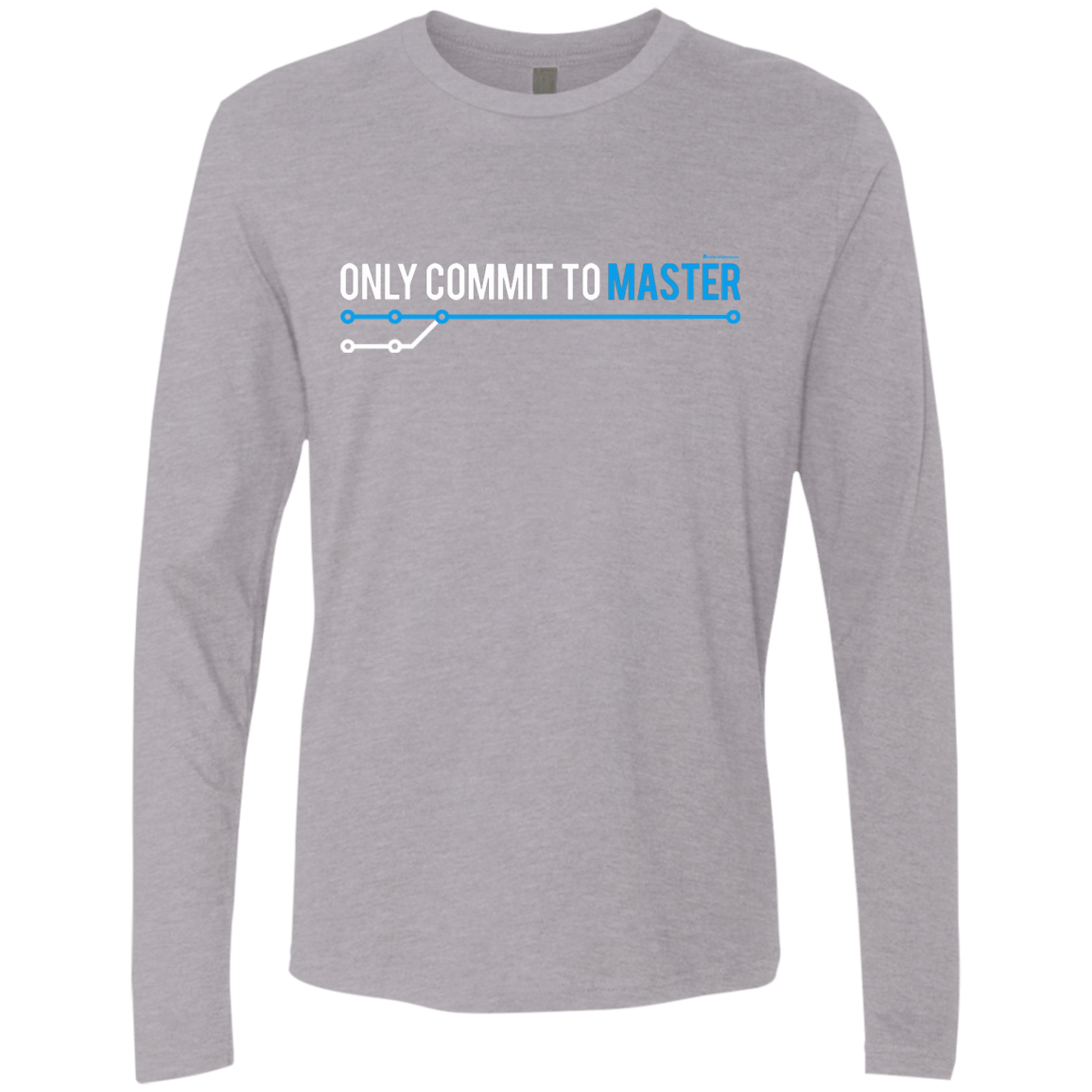 T-Shirts Heather Grey / Small Only Commit To Master Men's Premium Long Sleeve