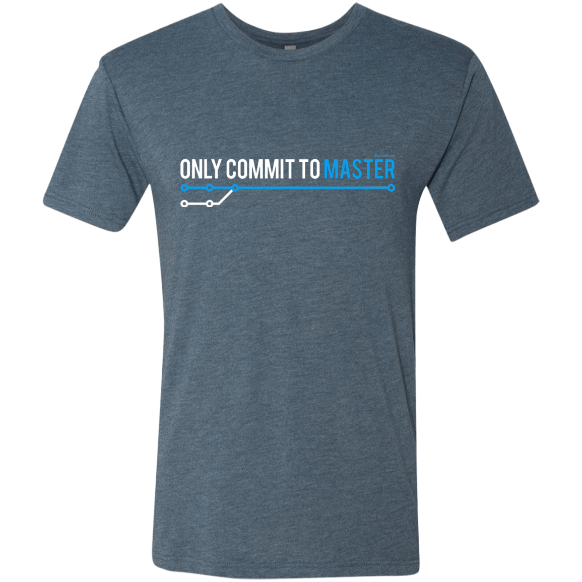 T-Shirts Indigo / Small Only Commit To Master Men's Triblend T-Shirt
