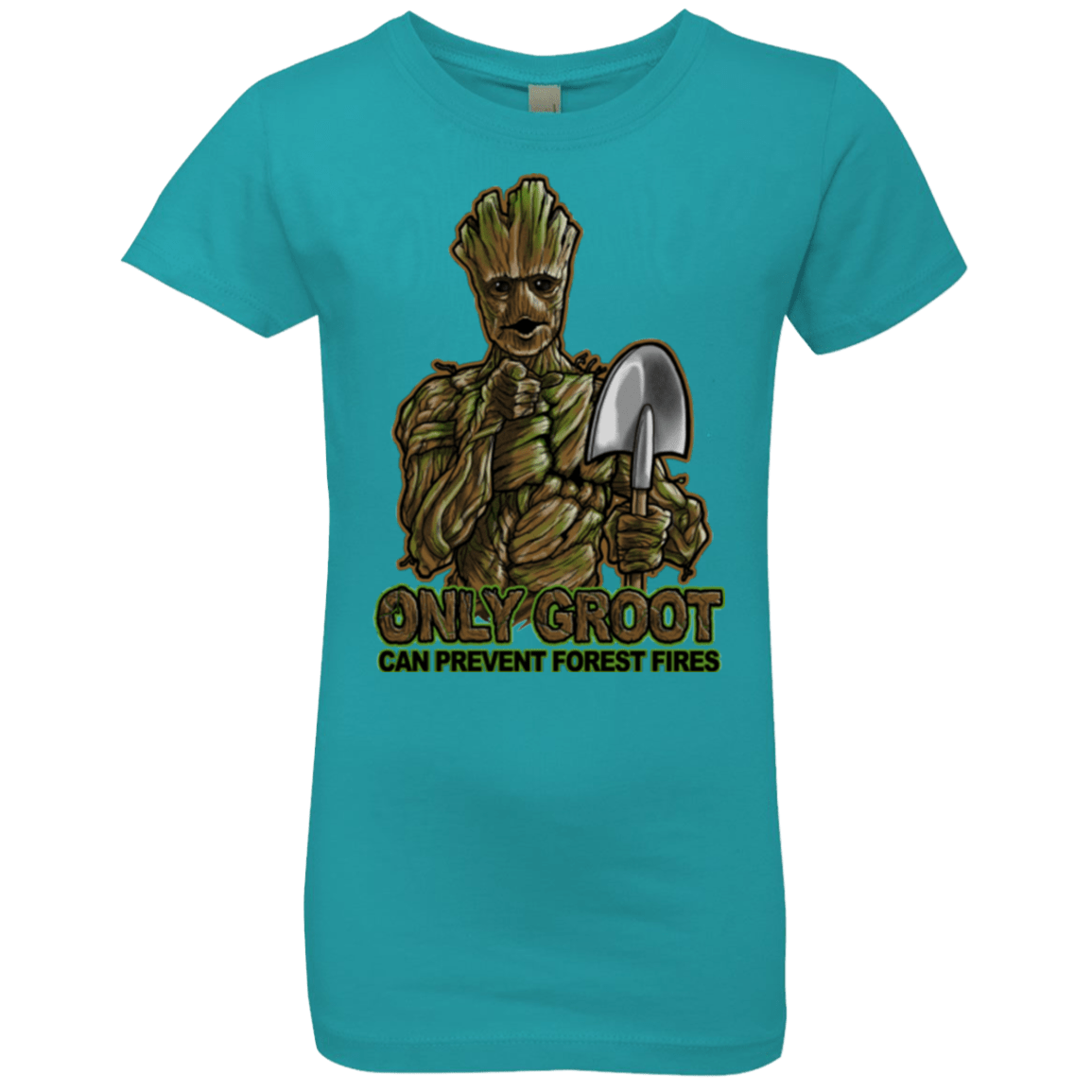 T-Shirts Tahiti Blue / YXS Only Groot Girls Premium T-Shirt