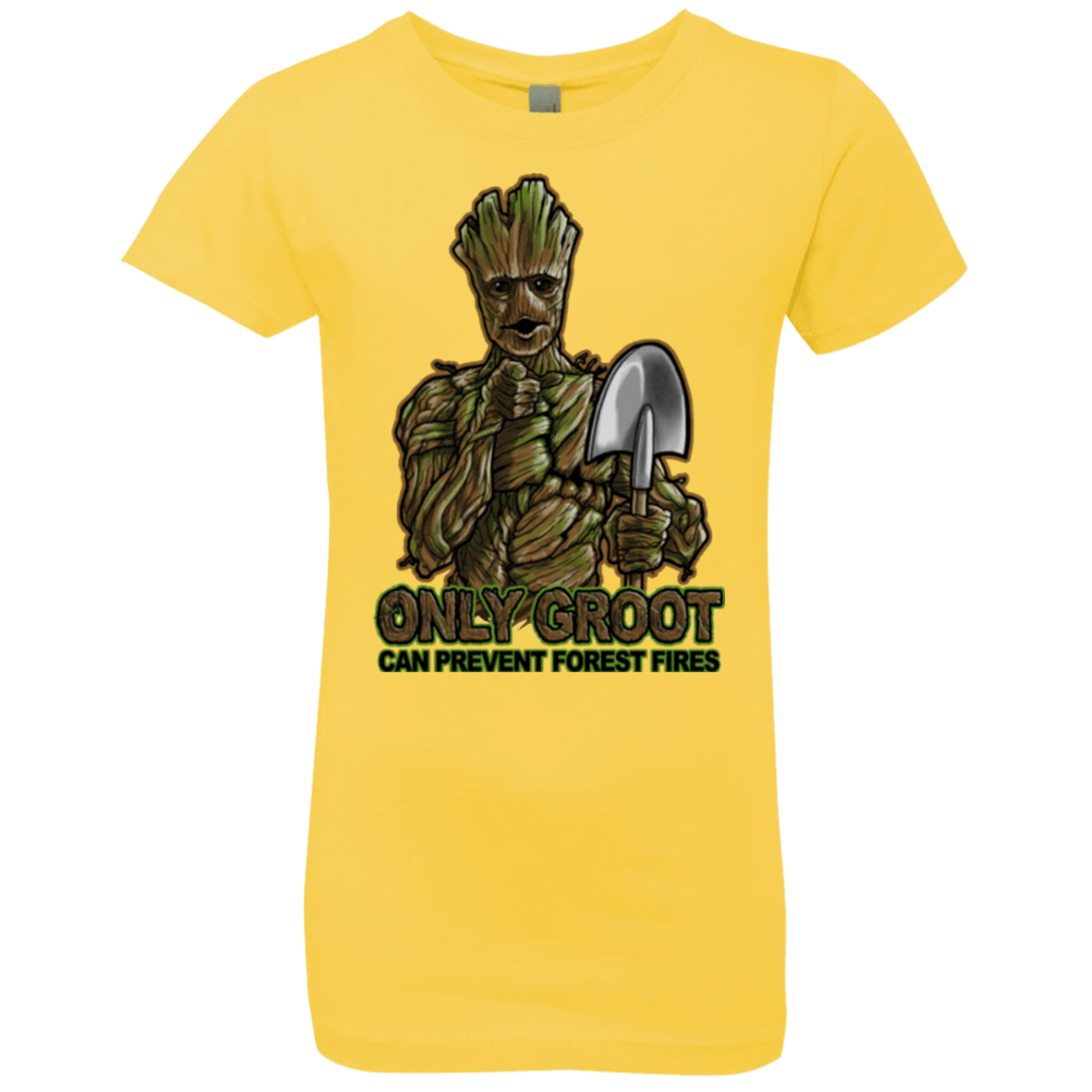 T-Shirts Vibrant Yellow / YXS Only Groot Girls Premium T-Shirt