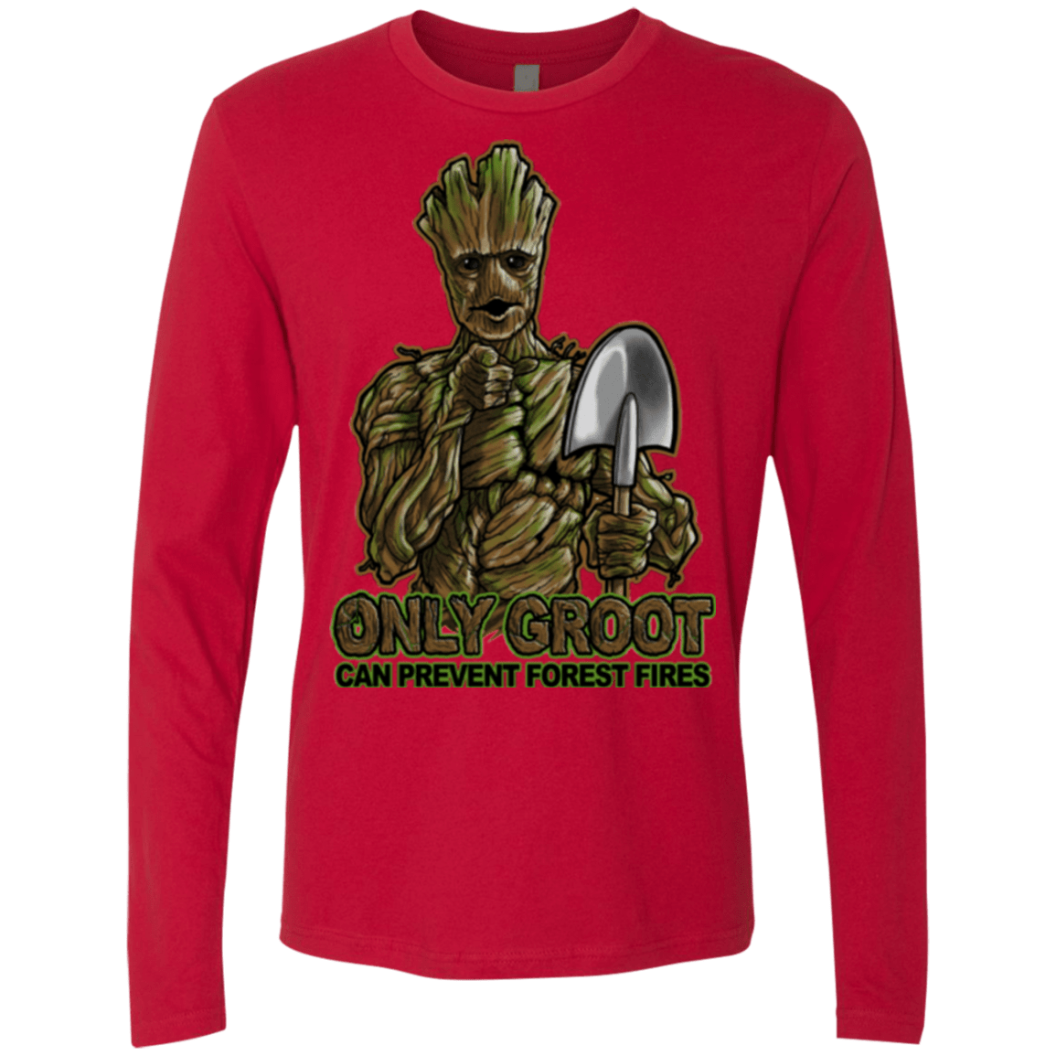 T-Shirts Red / Small Only Groot Men's Premium Long Sleeve