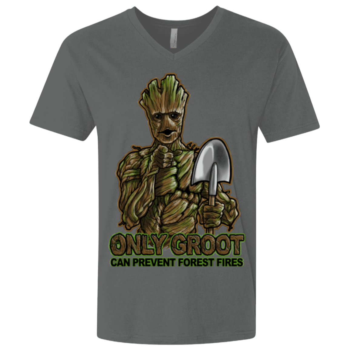 T-Shirts Heavy Metal / X-Small Only Groot Men's Premium V-Neck