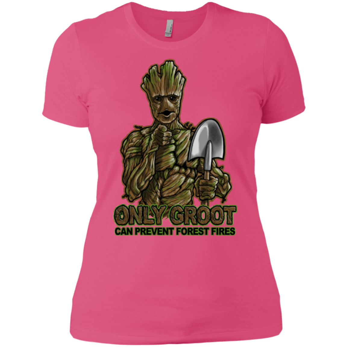 T-Shirts Hot Pink / X-Small Only Groot Women's Premium T-Shirt