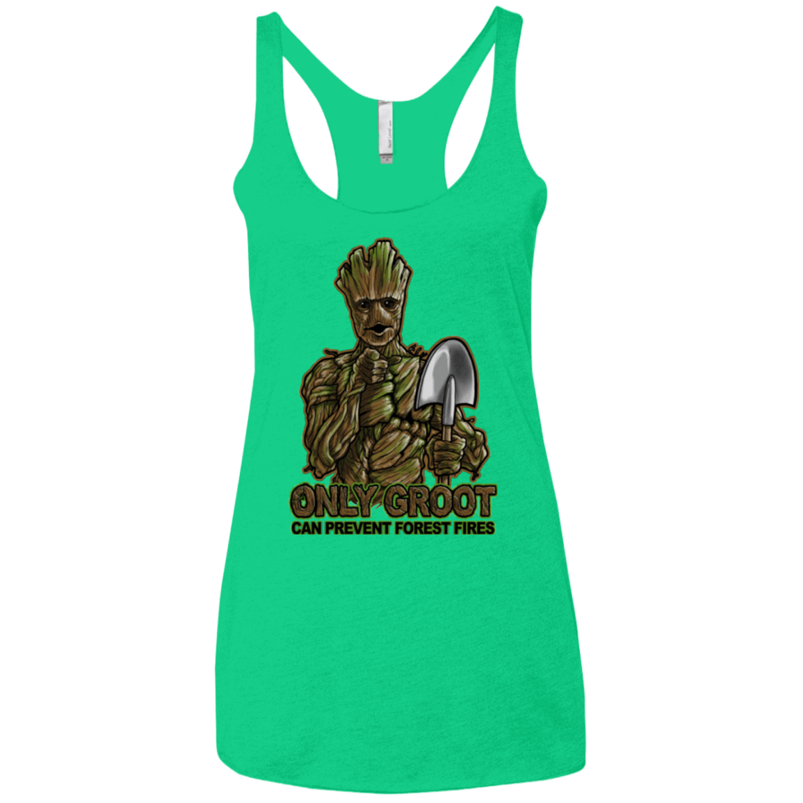 T-Shirts Envy / X-Small Only Groot Women's Triblend Racerback Tank