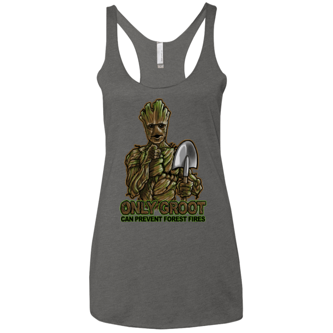 T-Shirts Premium Heather / X-Small Only Groot Women's Triblend Racerback Tank