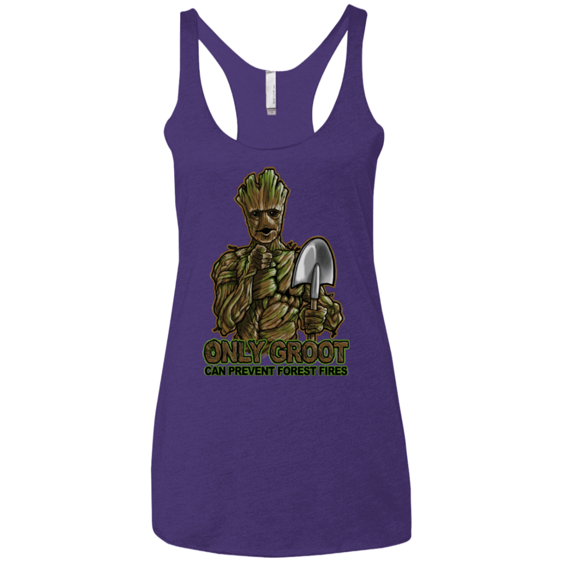 T-Shirts Purple / X-Small Only Groot Women's Triblend Racerback Tank
