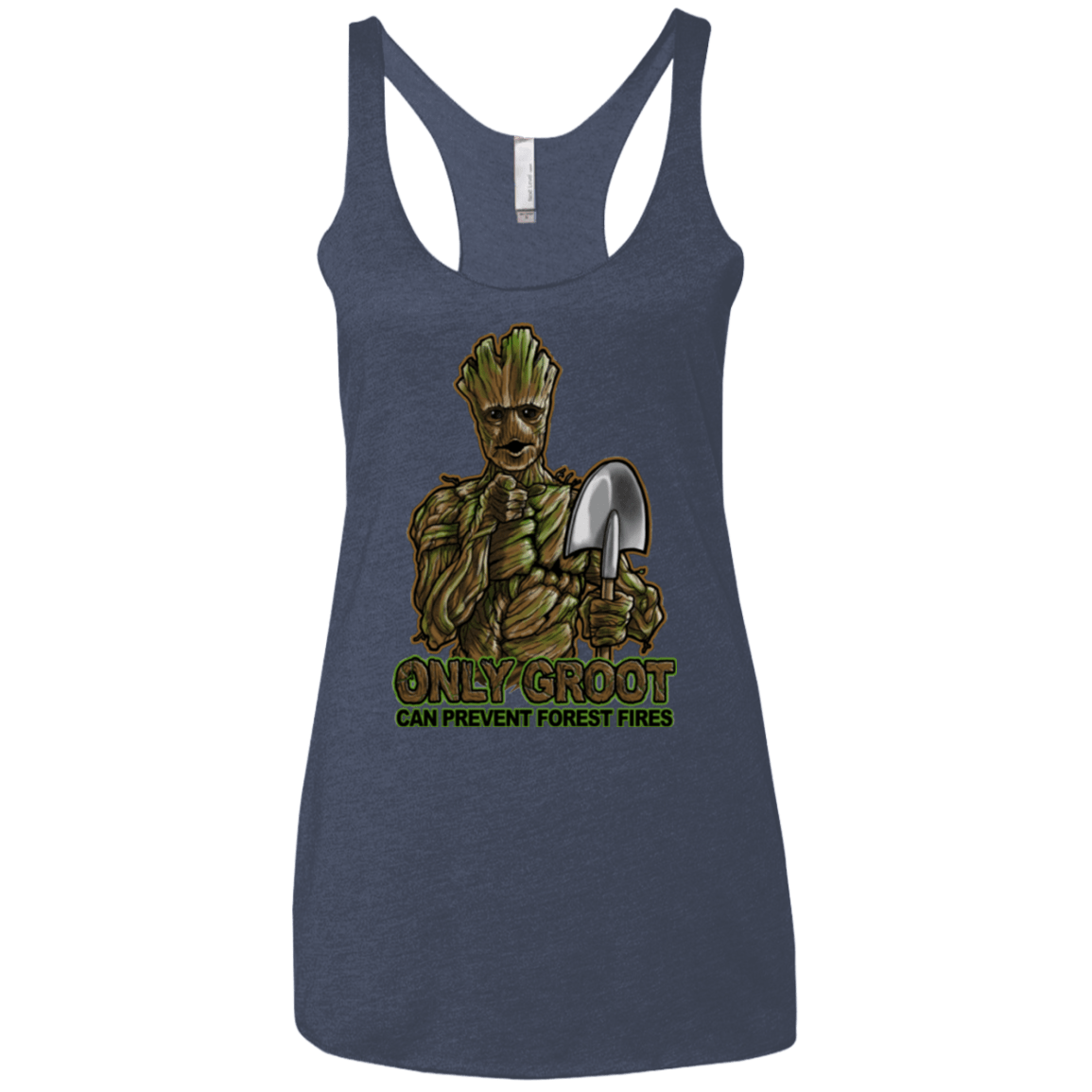 T-Shirts Vintage Navy / X-Small Only Groot Women's Triblend Racerback Tank