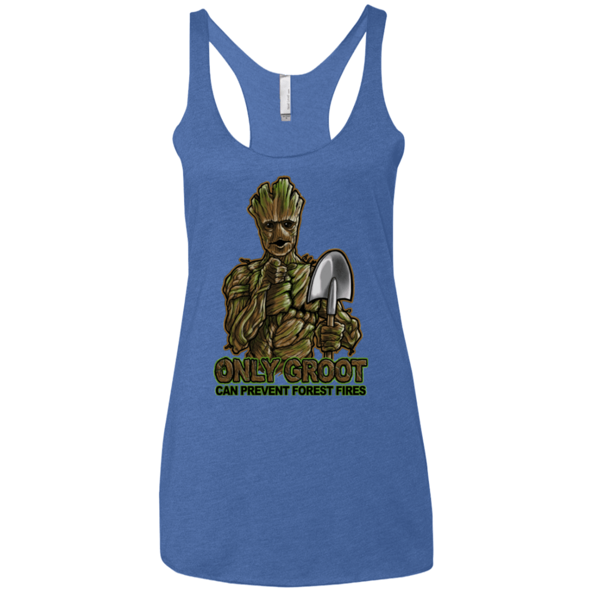 T-Shirts Vintage Royal / X-Small Only Groot Women's Triblend Racerback Tank