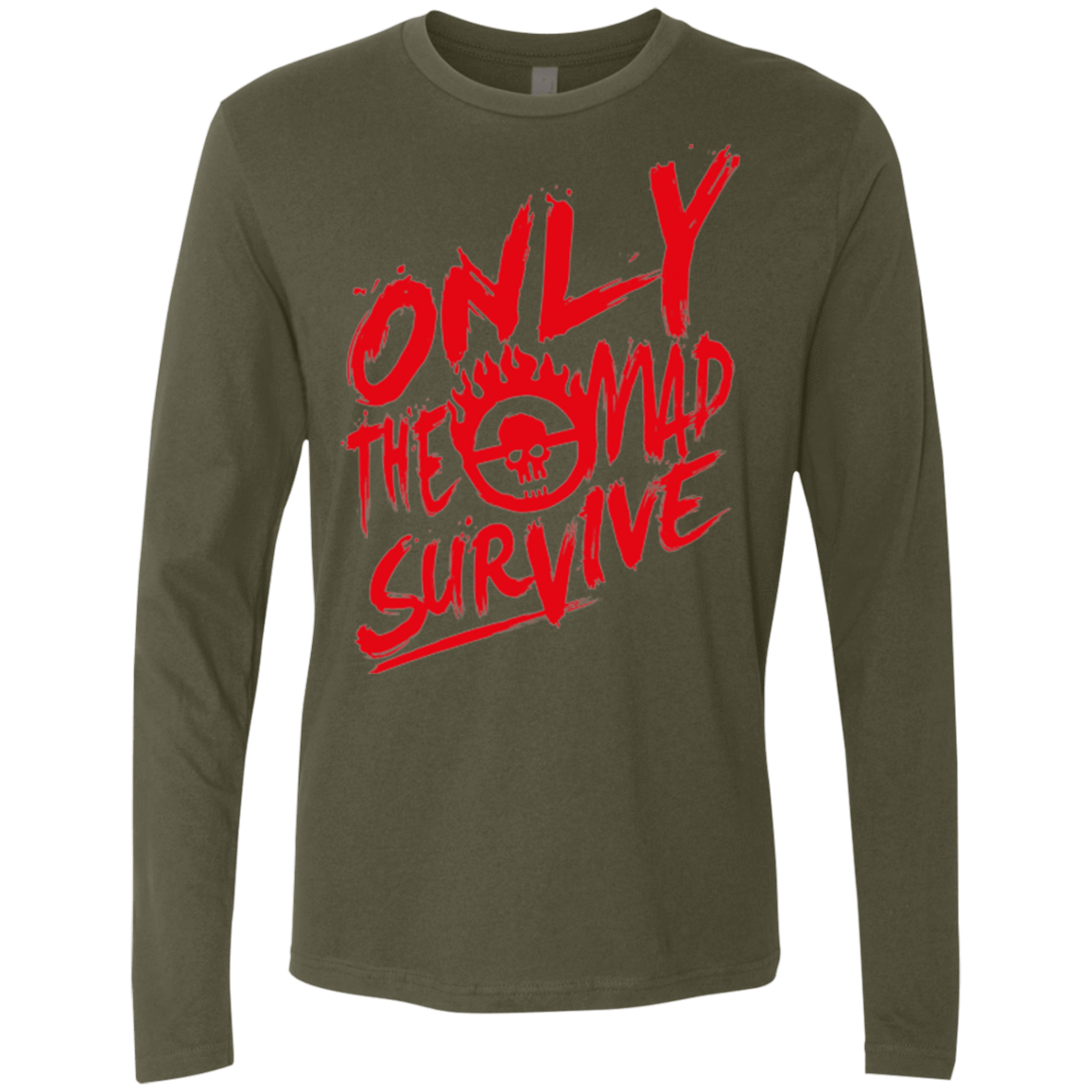 T-Shirts Military Green / Small Only The Mad Red Men's Premium Long Sleeve