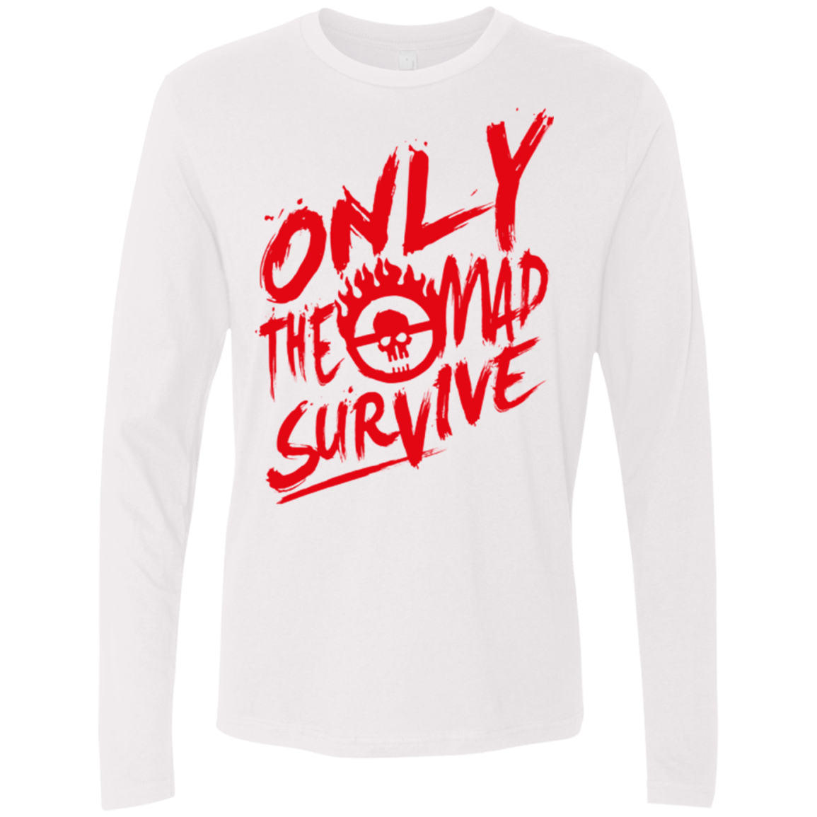 T-Shirts White / Small Only The Mad Red Men's Premium Long Sleeve