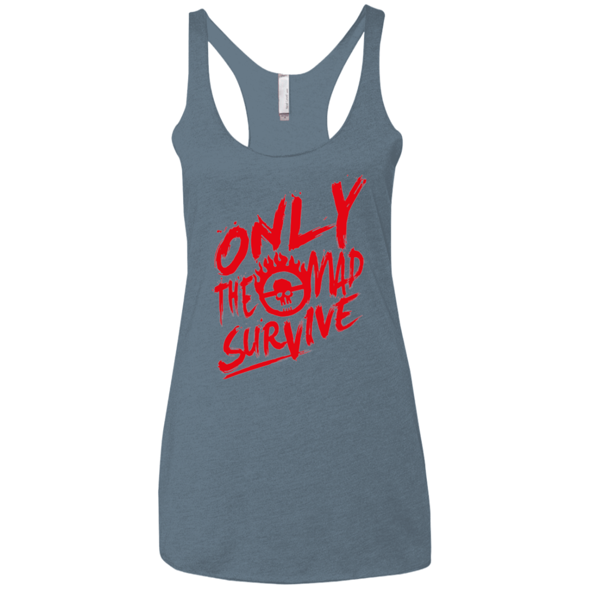 T-Shirts Indigo / X-Small Only The Mad Red Women's Triblend Racerback Tank
