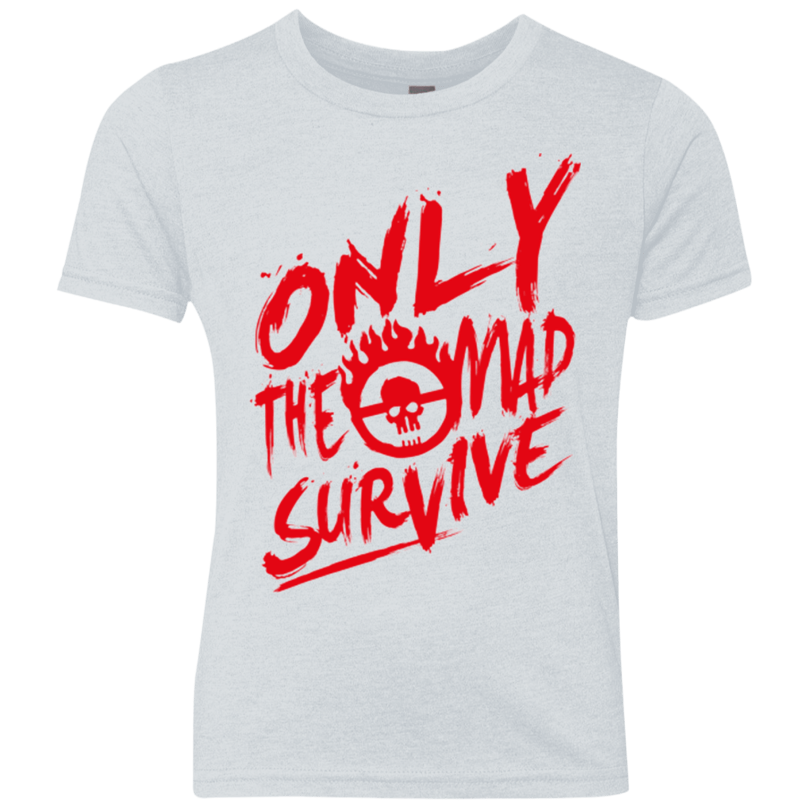 T-Shirts Heather White / YXS Only The Mad Red Youth Triblend T-Shirt