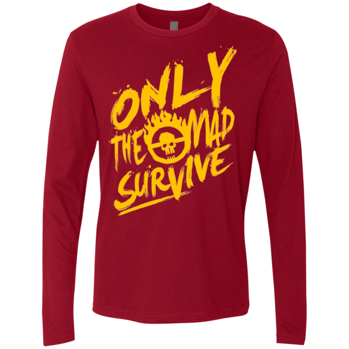 T-Shirts Cardinal / Small Only The Mad Yellow Men's Premium Long Sleeve