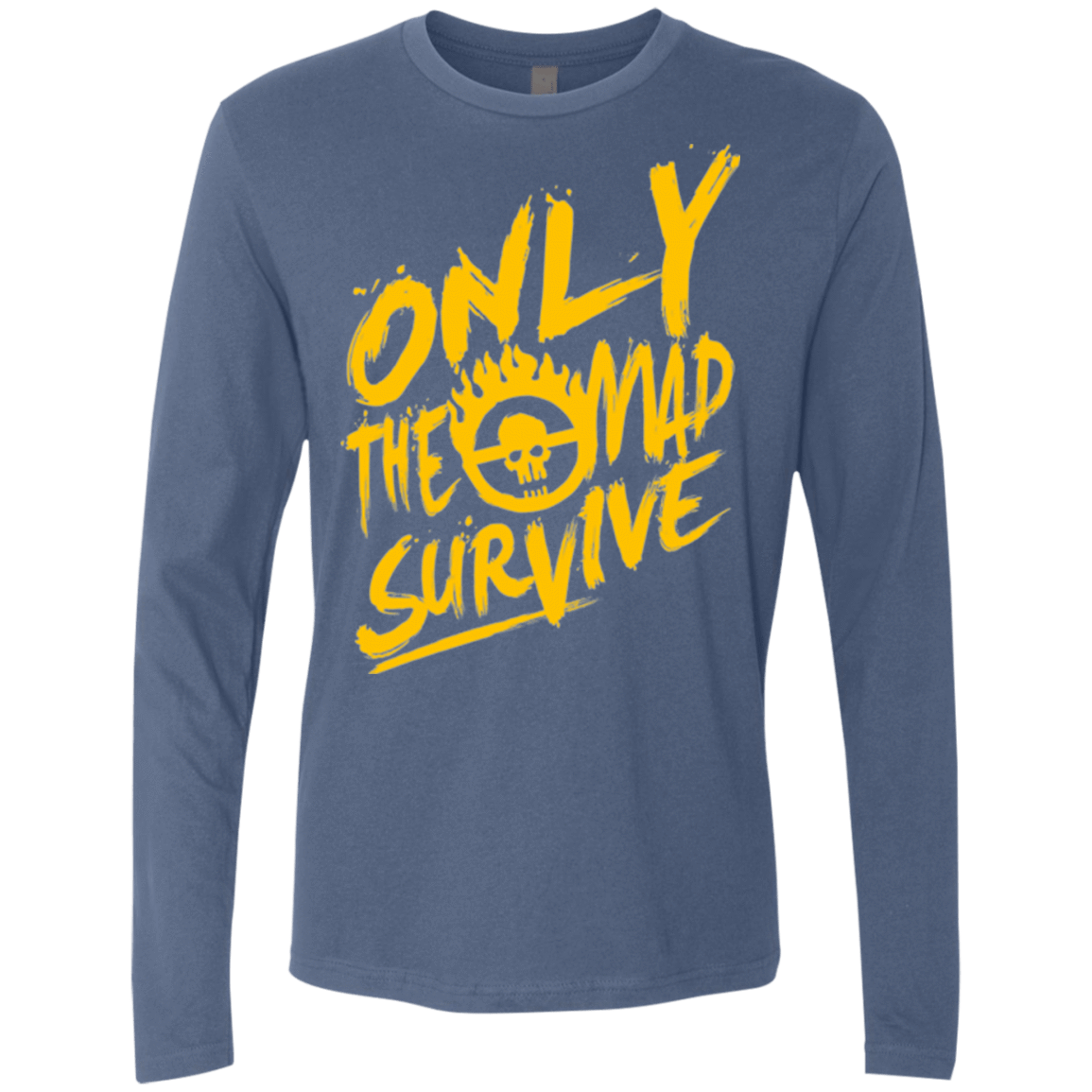 T-Shirts Indigo / Small Only The Mad Yellow Men's Premium Long Sleeve