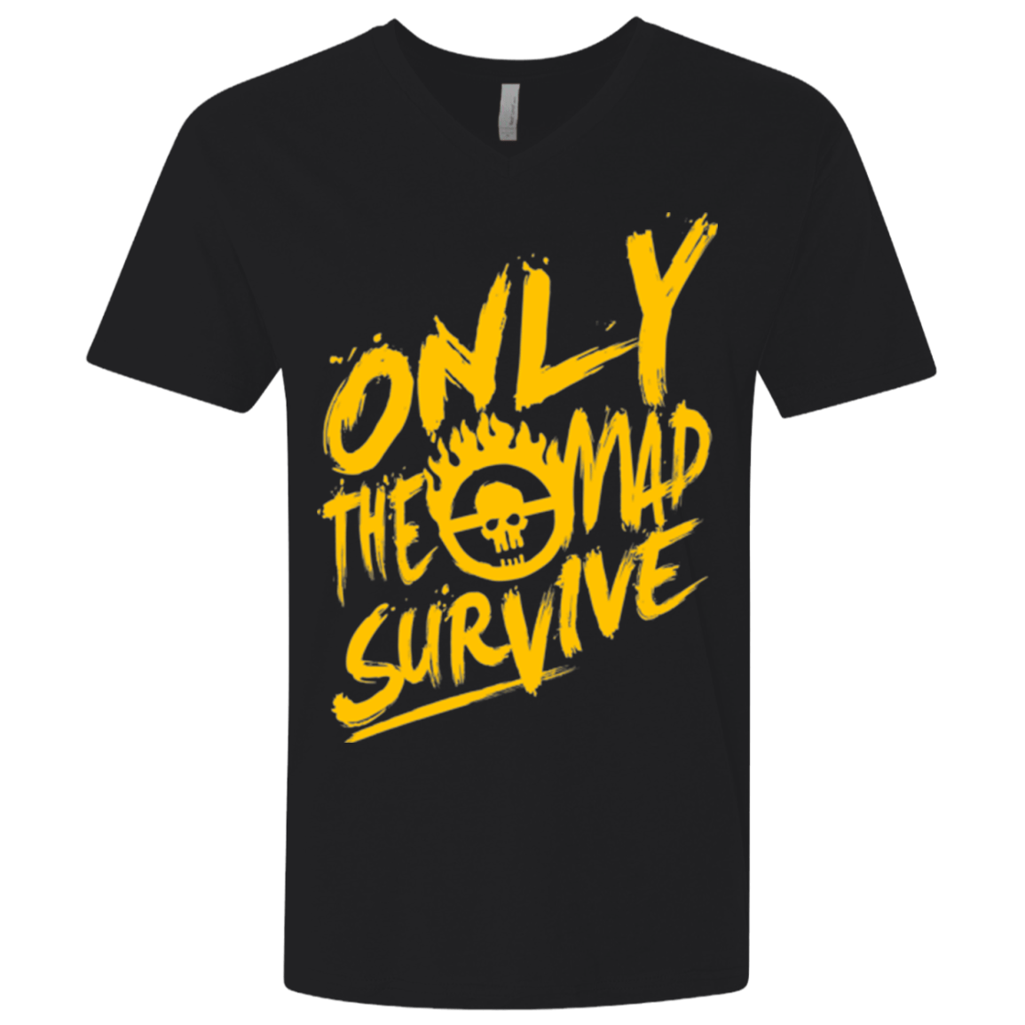 T-Shirts Black / X-Small Only The Mad Yellow Men's Premium V-Neck