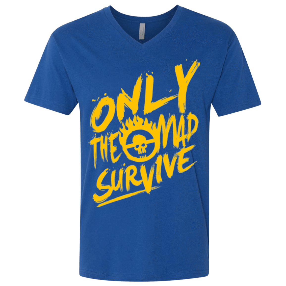 T-Shirts Royal / X-Small Only The Mad Yellow Men's Premium V-Neck