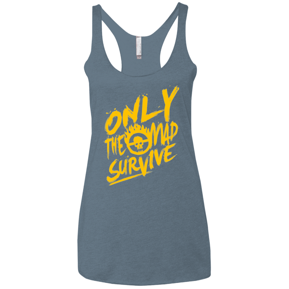 T-Shirts Indigo / X-Small Only The Mad Yellow Women's Triblend Racerback Tank