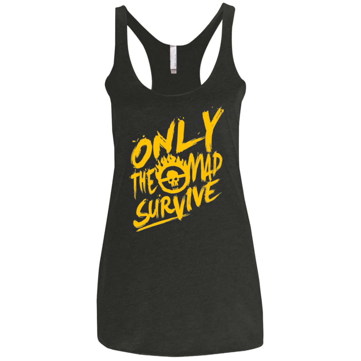 T-Shirts Vintage Black / X-Small Only The Mad Yellow Women's Triblend Racerback Tank