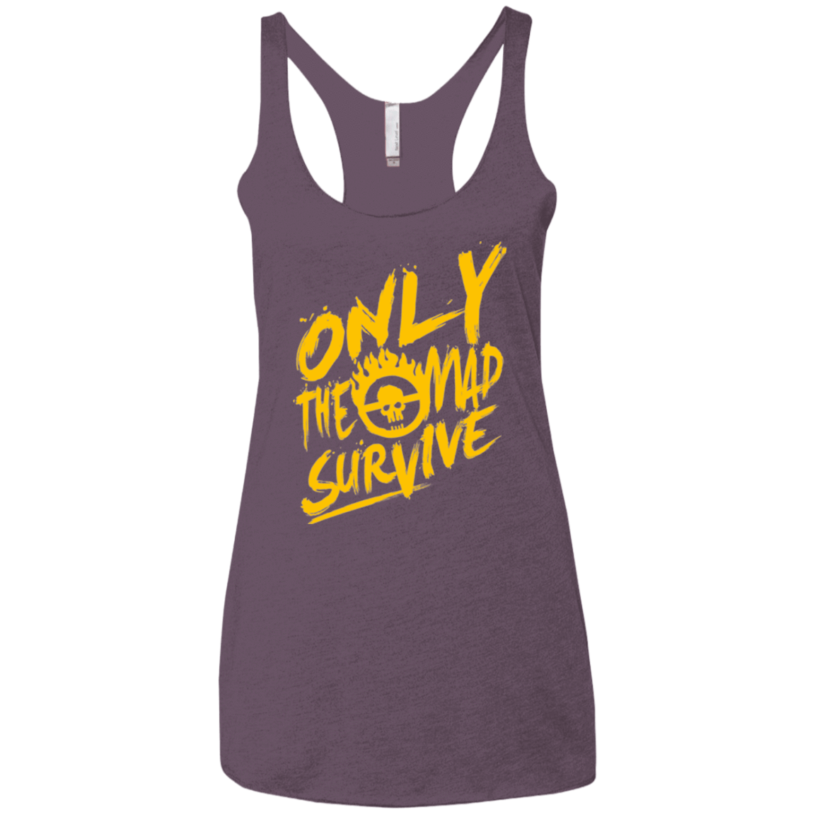 T-Shirts Vintage Purple / X-Small Only The Mad Yellow Women's Triblend Racerback Tank